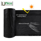 Unifirm Edge Reinforced Grommets-Free Privacy Fence Screen 90% Blockage Gazebo Backyard Shade Cover 6 ft. x 25 ft. Black