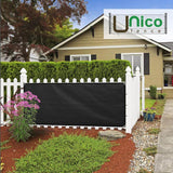 Unifirm Edge Reinforced Grommets-Free Privacy Fence Screen 90% Blockage Gazebo Backyard Shade Cover 6 ft. x 25 ft. Black