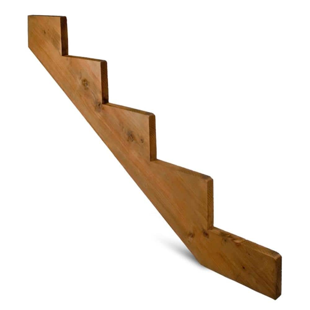 5-Step Redwood Stair Stringer