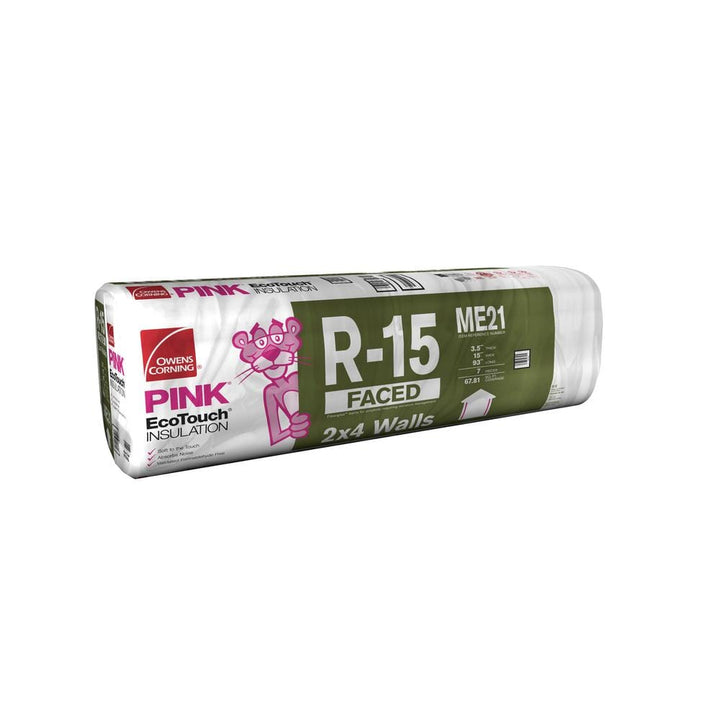 Owens Corning R-15 Kraft Faced Fiberglass Insulation Batt, 3.5 in. x 15 in. x 93 in.