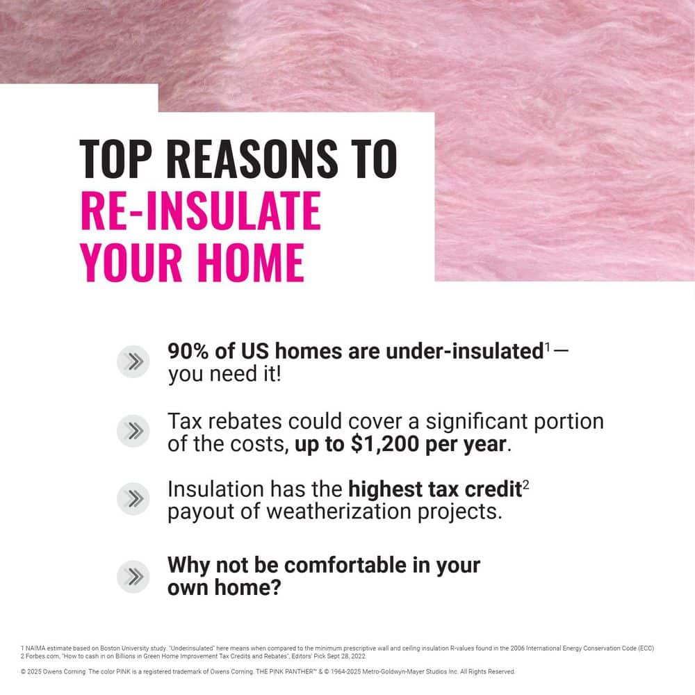 Owens Corning PINK EcoTouch R-13 Kraft Faced Fiberglass Insulation Roll, 15 in. x 32 ft., 40 sq. ft.