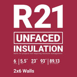 Owens Corning R-21 Unfaced Fiberglass Insulation Batts, 5.5 in. x 23 in. x 93 in. (5 Bags)