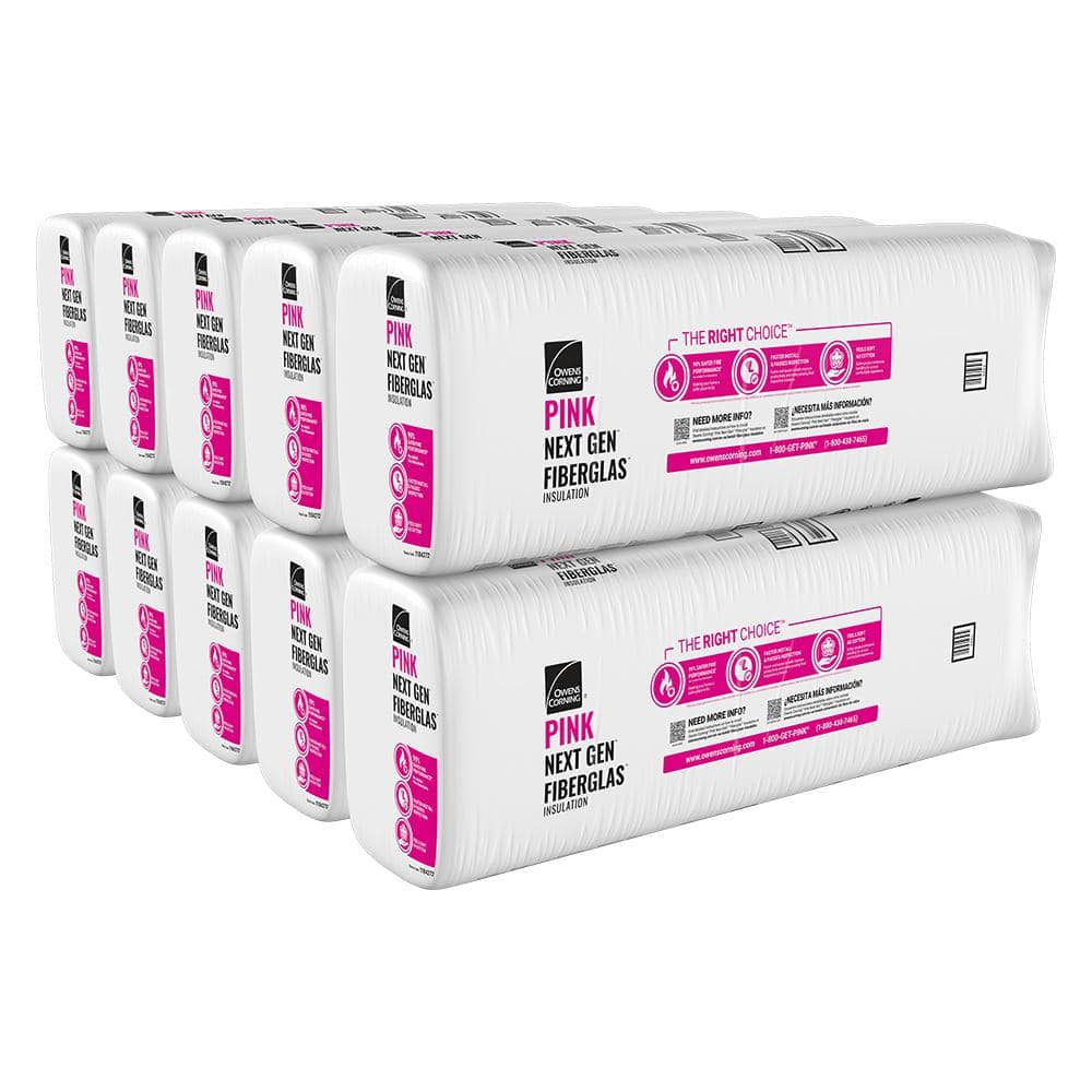 Owens Corning R-30 Unfaced Fiberglass Insulation Batts, 8.25 in. x 15.5 in. x 48 in. (5 Bags)