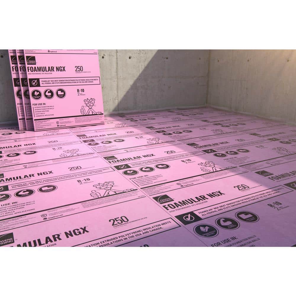 Owens Corning FOAMULAR 250 (25 PSI) R-15 XPS Foam Board Insulation, 3 in. x 4 ft. x 8 ft., Square Edge