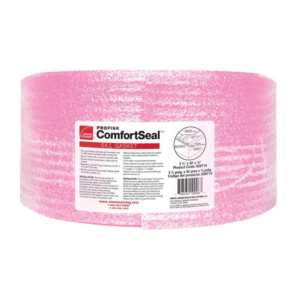 Owens Corning FoamSealR 1/4 in. x 3-1/2 in. x 50 ft. Sill Plate Gasket
