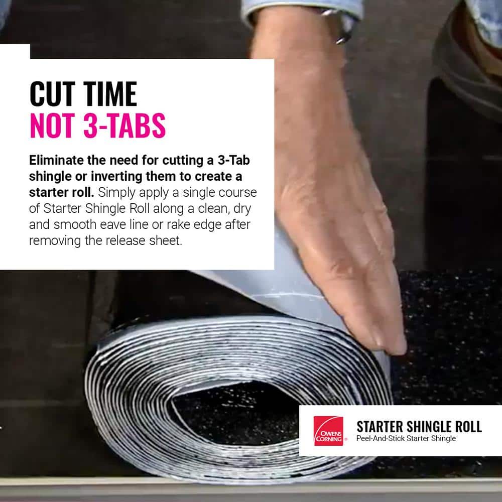 Owens Corning Self-Adhering Starter Roofing Shingle Roll 33.3 Lin. Ft.