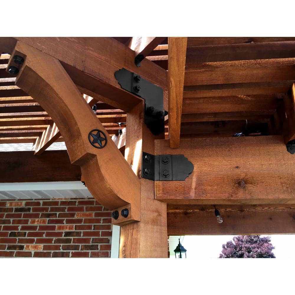 OWT Ornamental Wood Ties 1/2 in. x 5 in. x 6 in. Truss Accent Plate (2 Per Box)