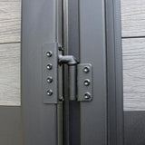 Veranda Euro Style 4 ft. W x 4 ft. H Oxford Grey Aluminum/Composite Estate Adjustable Fence Gate