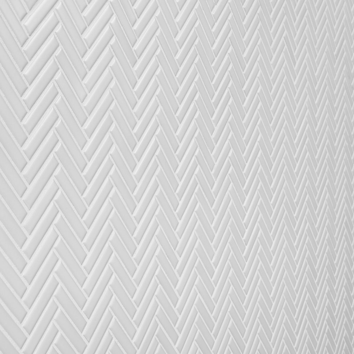 Kai White 1x2" Herringbone Matte Porcelain Mosaic Tile by Lux Tile