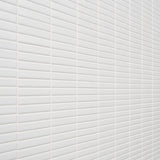 Kai White Matte Porcelain Mosaic Tile - 1x4" Tri-Stacked Design