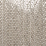 Brookline Chevron Warm Gray 1x5 Glossy Ceramic Mosaic Tile