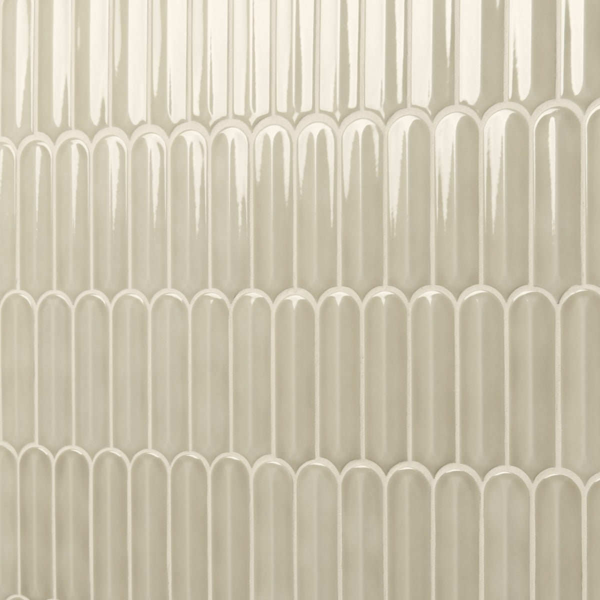 Brookline Feather Celadon Green 2x7 Glossy Ceramic Mosaic Tile
