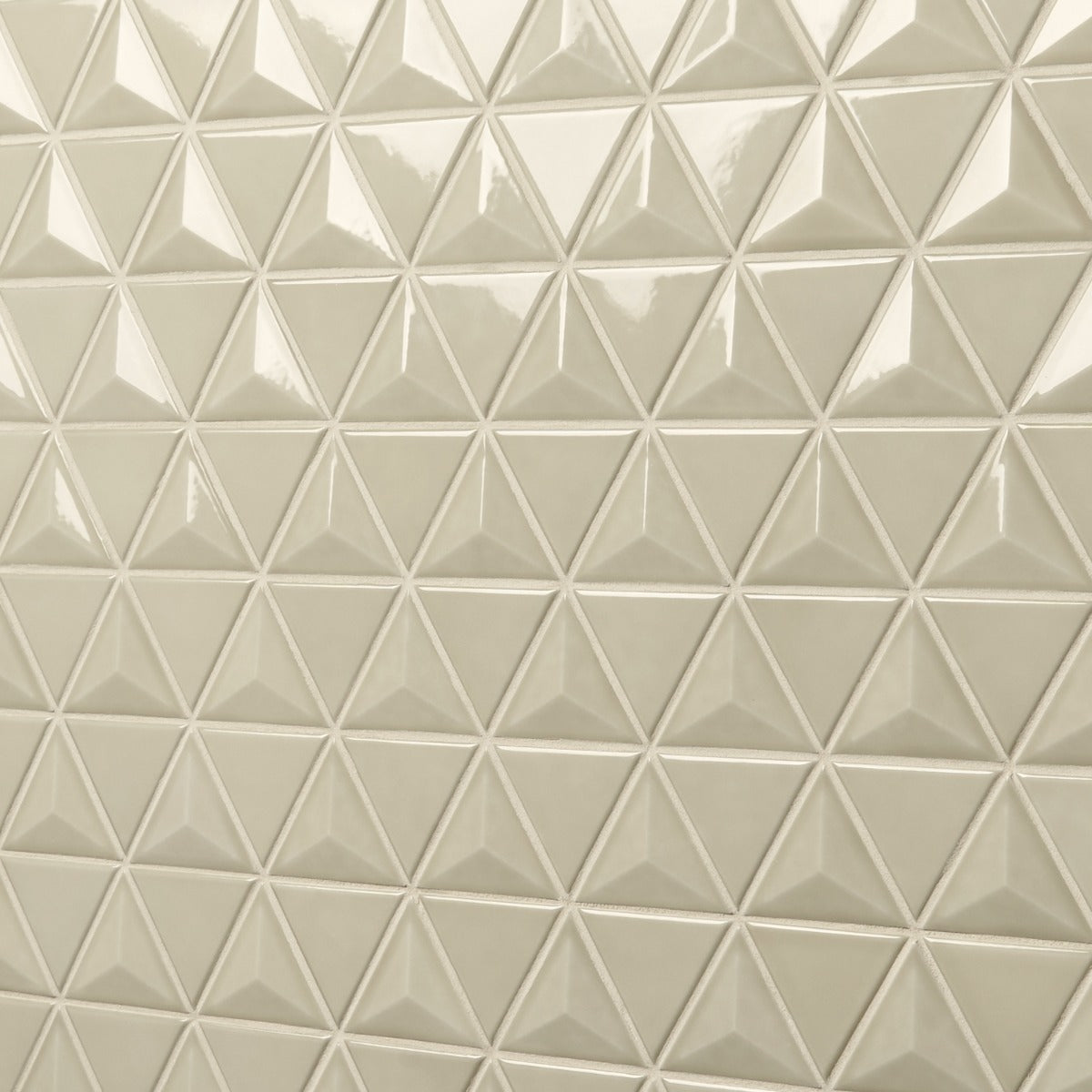 Brookline Triangle Celadon Green 4" Glossy Ceramic Mosaic Tile by Lux Tile