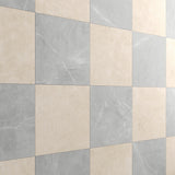 Fortunato Marfil Beige and Amani Gray 12x12 Matte Porcelain Checkerboard Tile