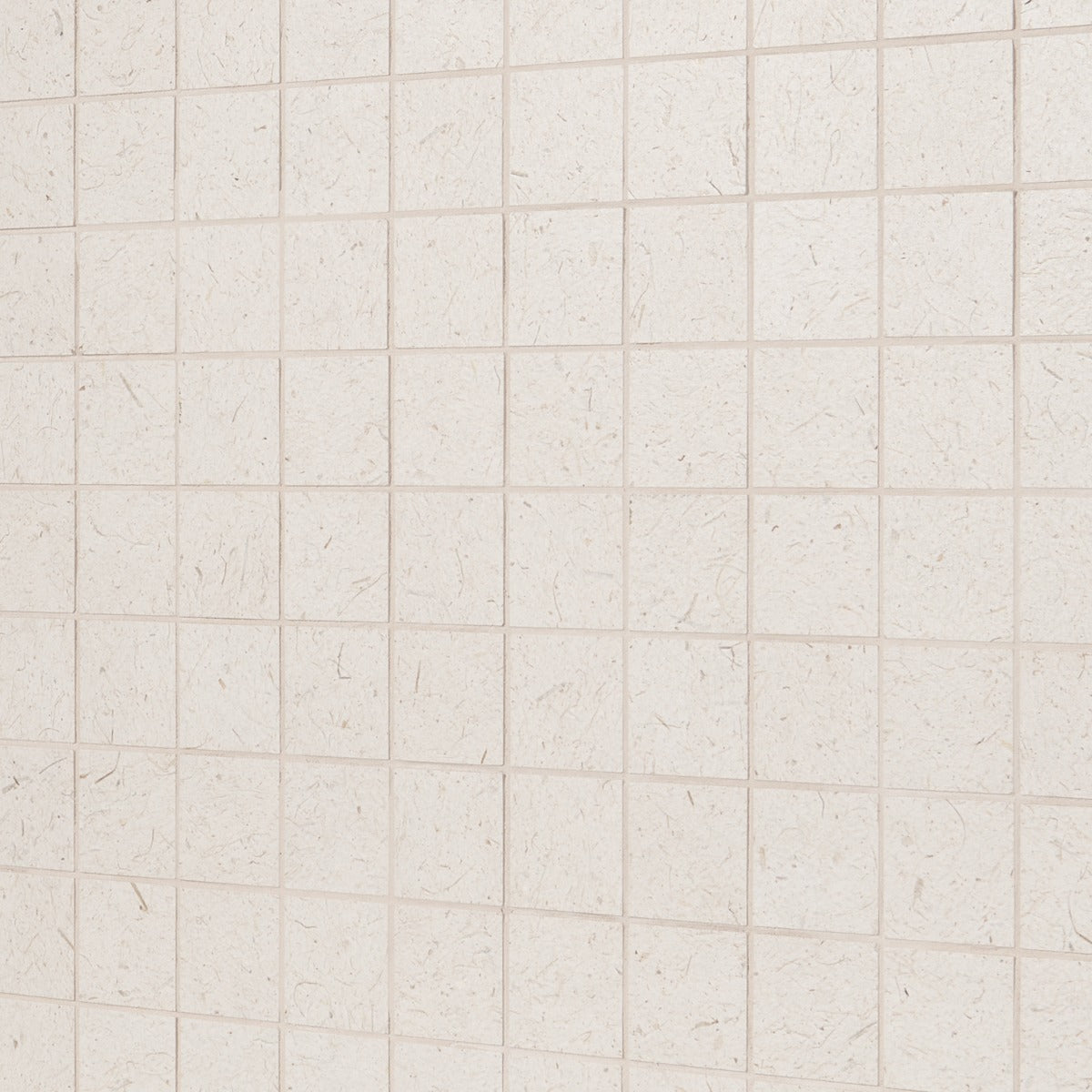 Hikari Paper Cream 2x2 Matte Mosaic Tile - Porcelain, Japandi Design