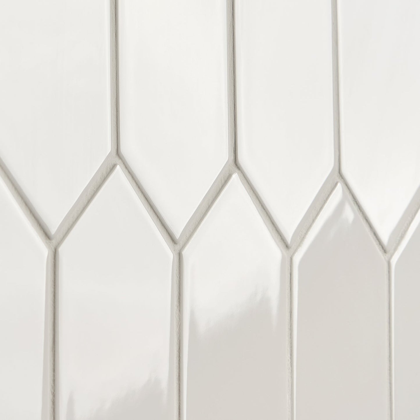 Kent White 3x12 Picket Polished Ceramic Wall Tile by Lux Tile