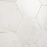 Kalay White 9" Hexagon Polished Porcelain Tile - Lux Tile