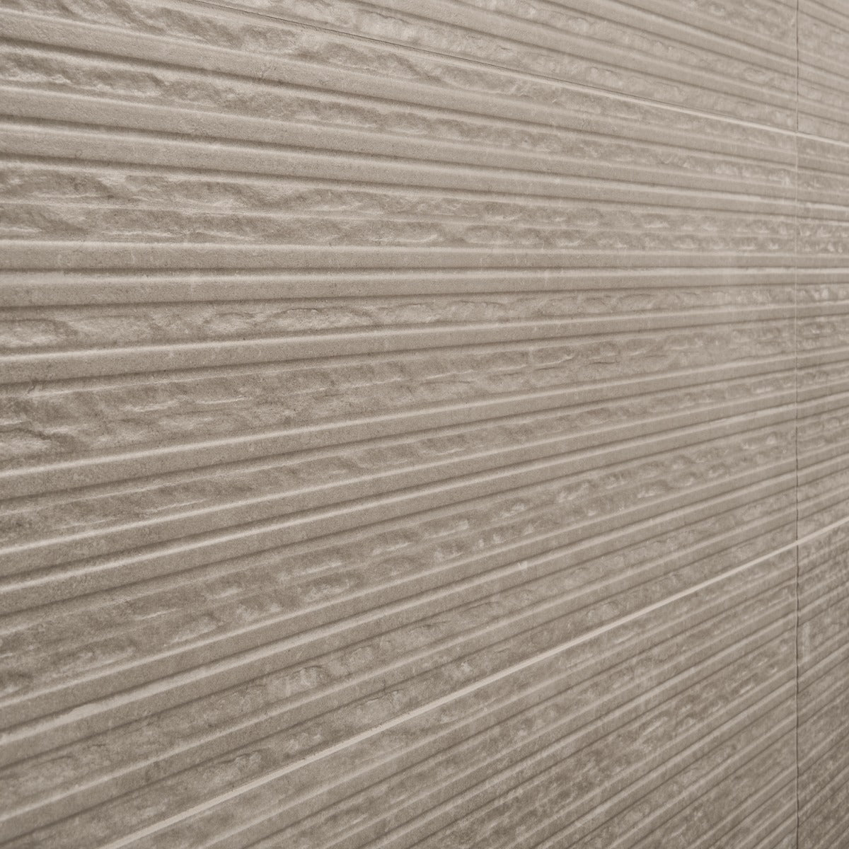 Stoneside Cream Beige Deco 12x36 Textured Matte Ceramic Tile by Lux Tile