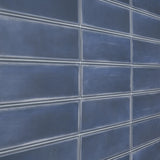 Stacy Garcia ArtBlock Denim Blue 4x16 Matte Porcelain Tile