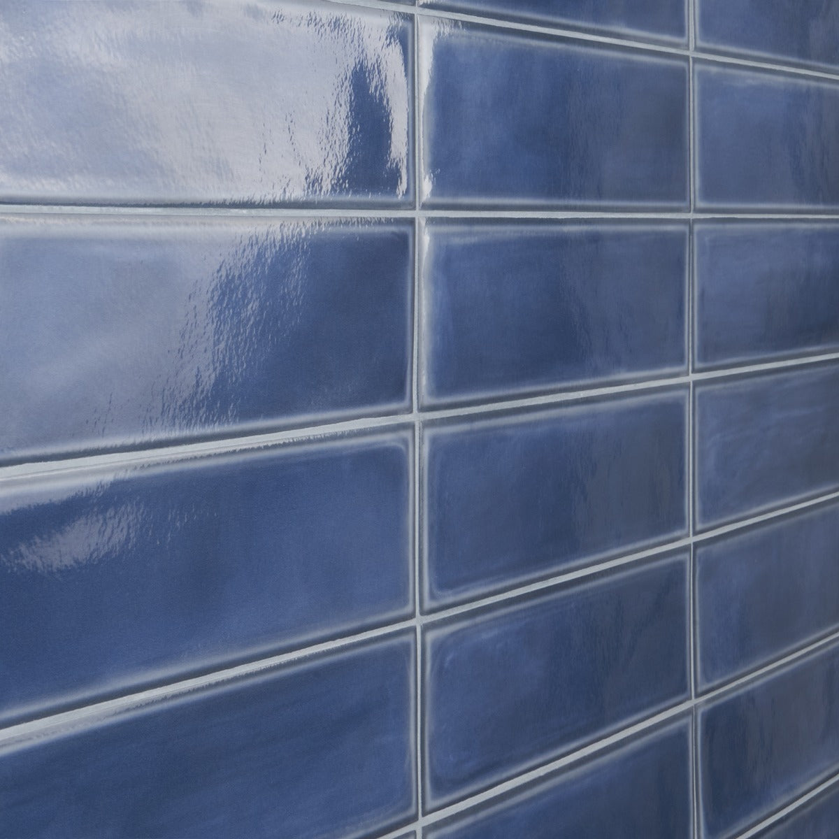 Stacy Garcia Artblock Denim Blue 4x16 Glossy Porcelain Tile