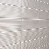 Stacy Garcia ArtBlock Fluted Grigio 4x16 Glossy Porcelain Tile
