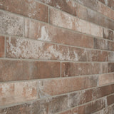 Lux Tile English Brick Sand Terracotta 2x18 Matte Porcelain Tile