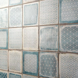 Los Lunas Deco Blue 8x8 Matte Porcelain Tile - Lux Tile