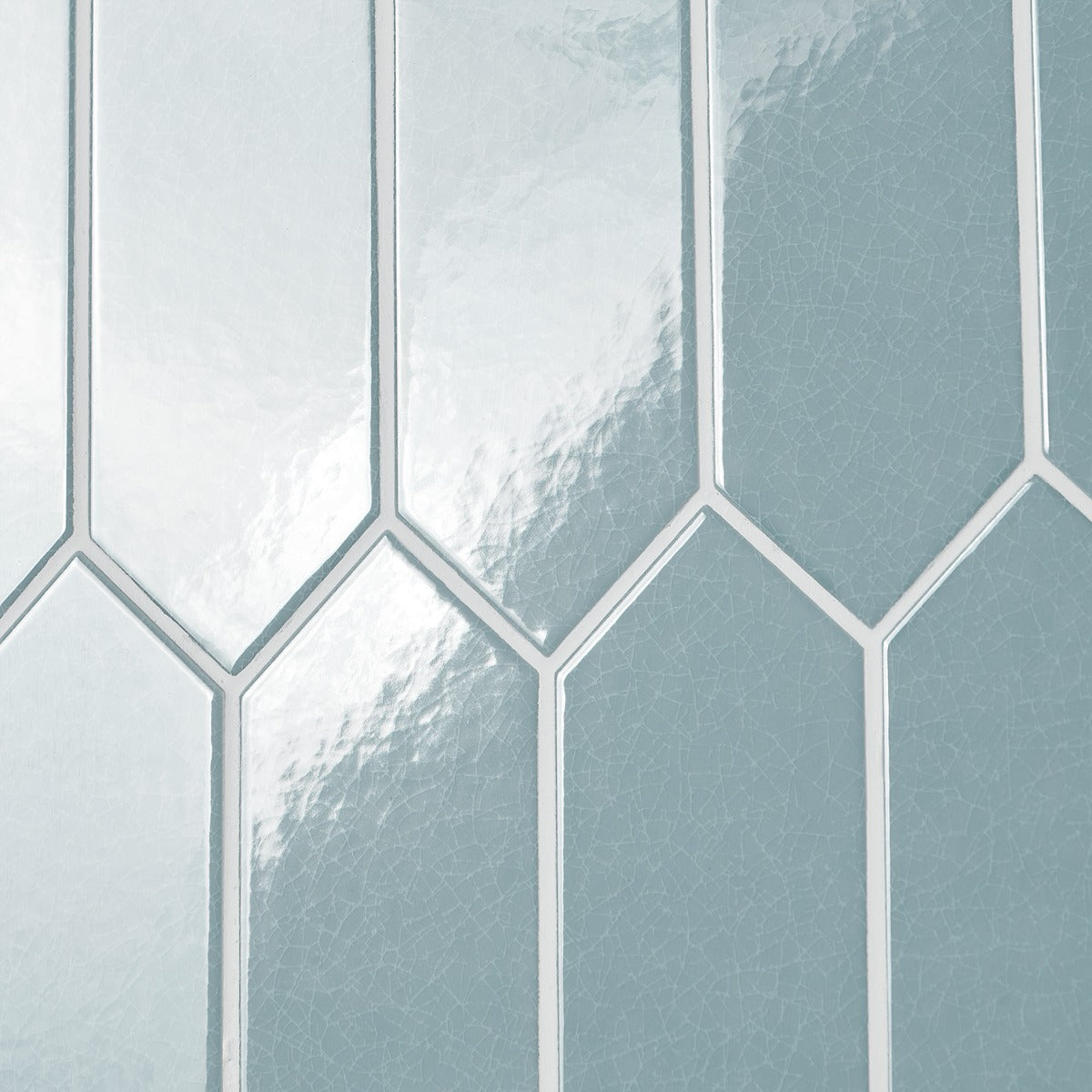 Tehama Crackled Blue 3x12 Ceramic Tile - Lux Tile