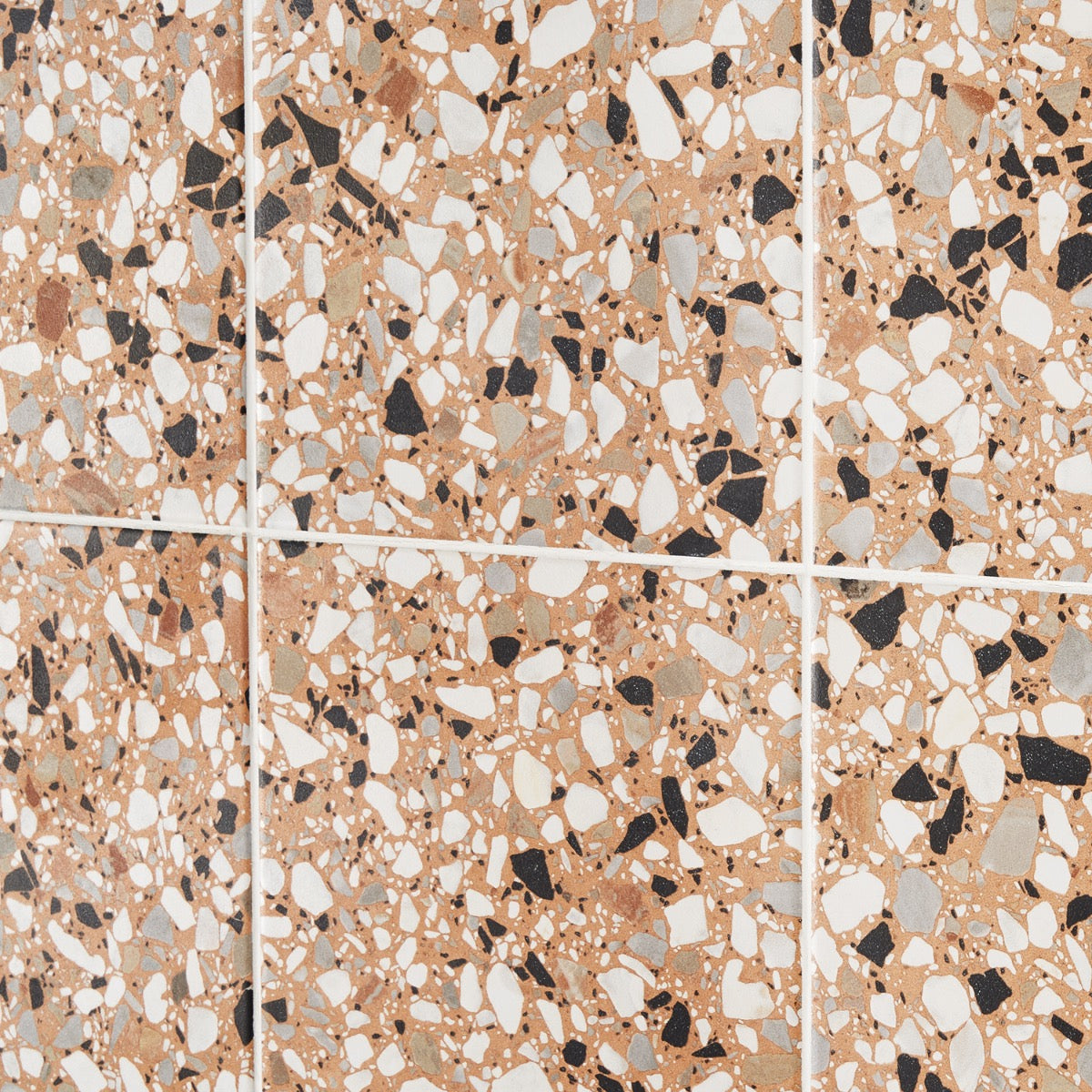 Tilebar Chips Macro Terracotta Coral Orange 8x8 Matte Porcelain Tile