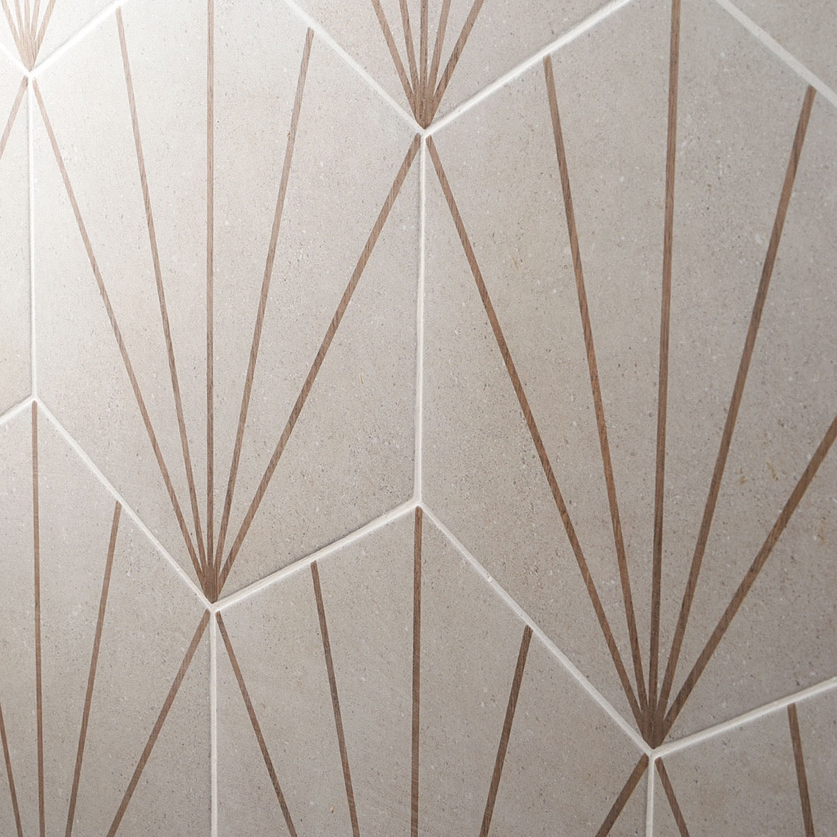 Lux Tile Pergola Beams Taupe 12.5" Hexagon Matte Porcelain Tile
