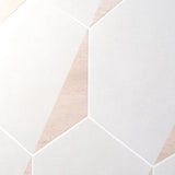 Lux Tile Pergola Wood White 12.5" Hexagon Matte Porcelain Tile