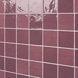 Mulberry Purple 4x4 Zellige Glossy Ceramic Tile by Lux Tile