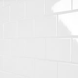 Basic White 3x6 Polished Ceramic Subway Wall Tile