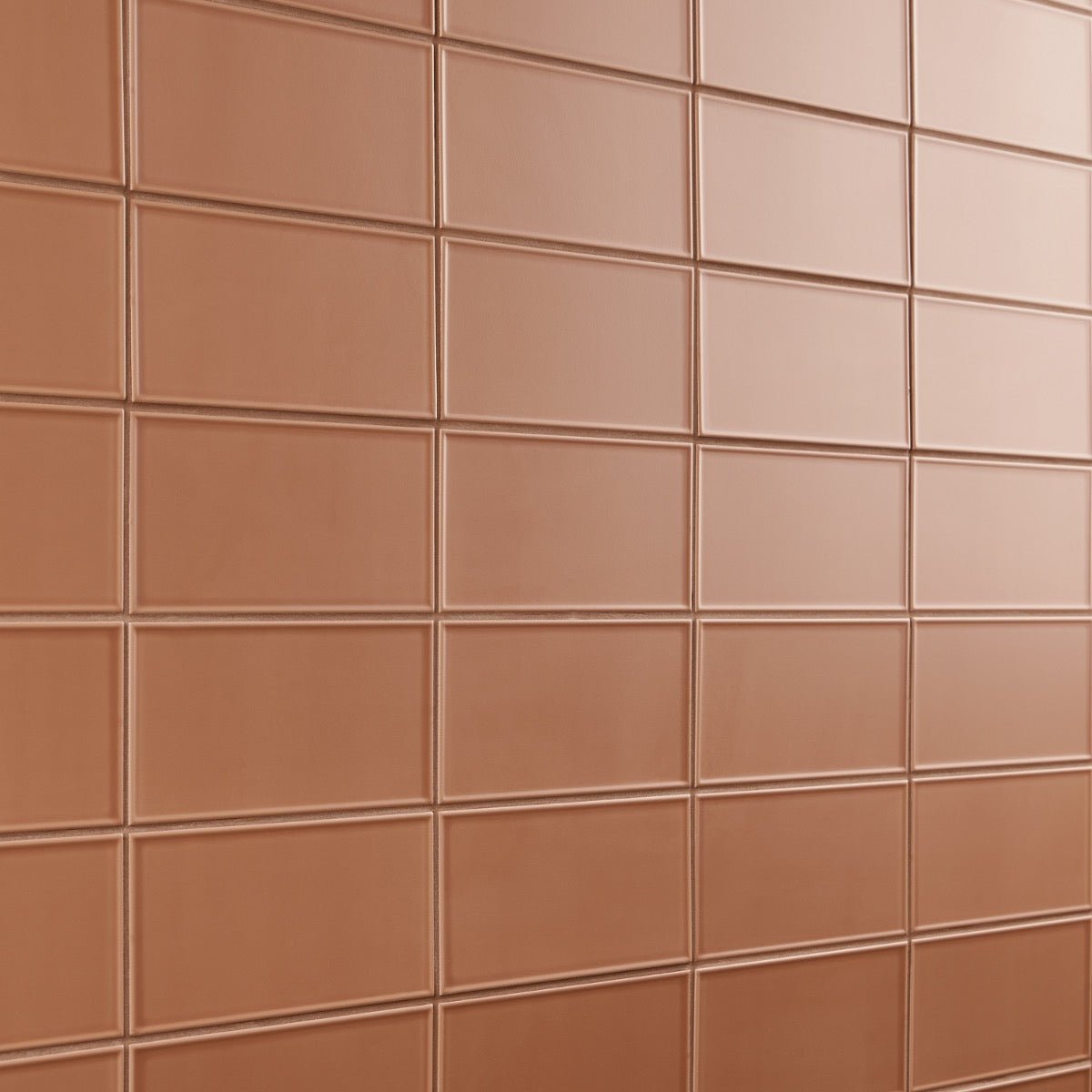 Stacy Garcia Maddox Frame Terracotta Matte Ceramic Subway Tile 4x8