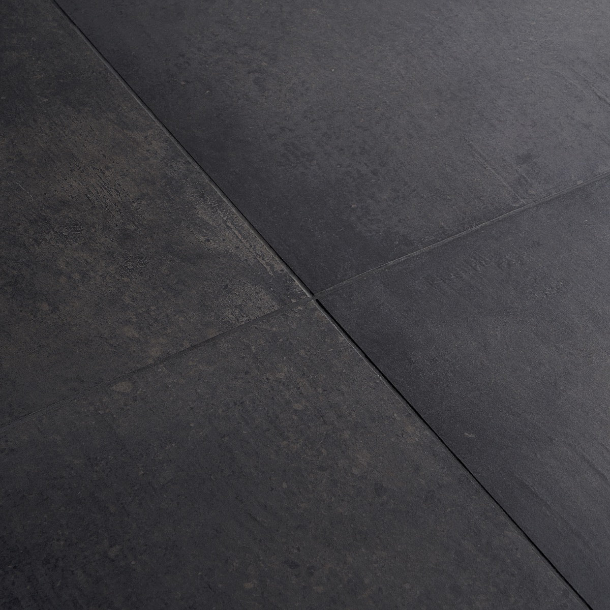 Bronx Black 24x48 Matte Porcelain Tile - Industrial Concrete Look