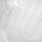 Lux Tile Sculpt White Chevron 24x48 Natural Porcelain Tile
