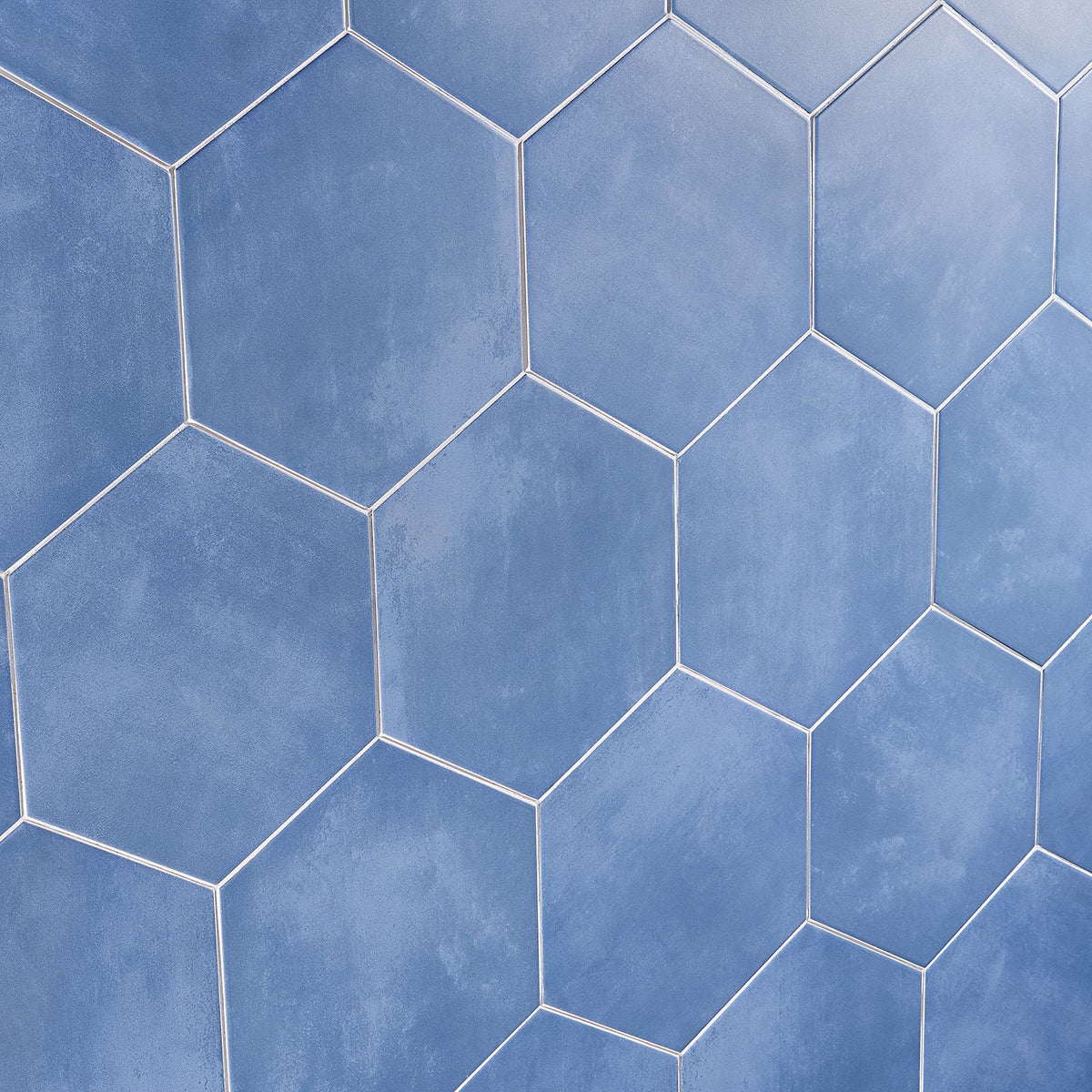 HexArt Azul Blue 8" Hexagon Matte Porcelain Tile - Lux Tile
