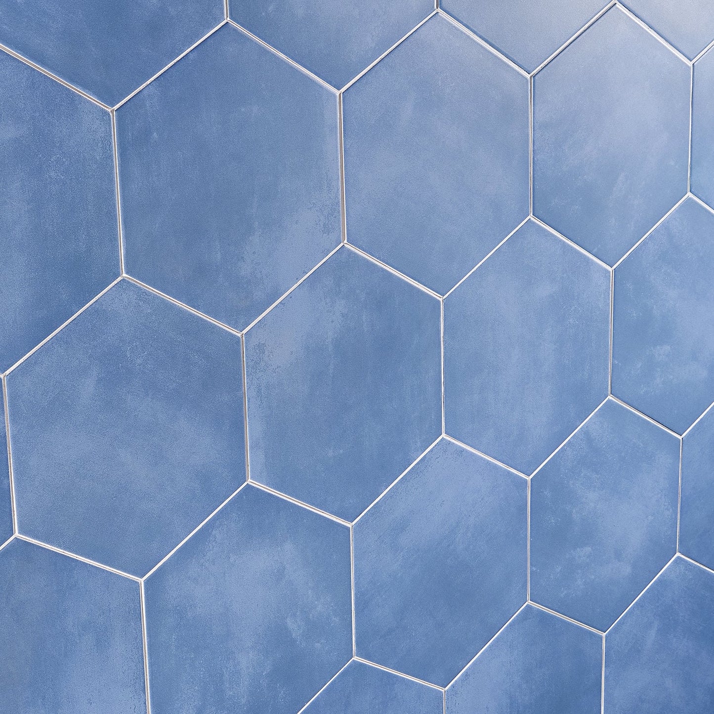 HexArt Azul Blue 8" Hexagon Matte Porcelain Tile - Lux Tile