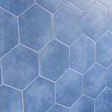 HexArt Azul Blue 8" Hexagon Matte Porcelain Tile - Lux Tile