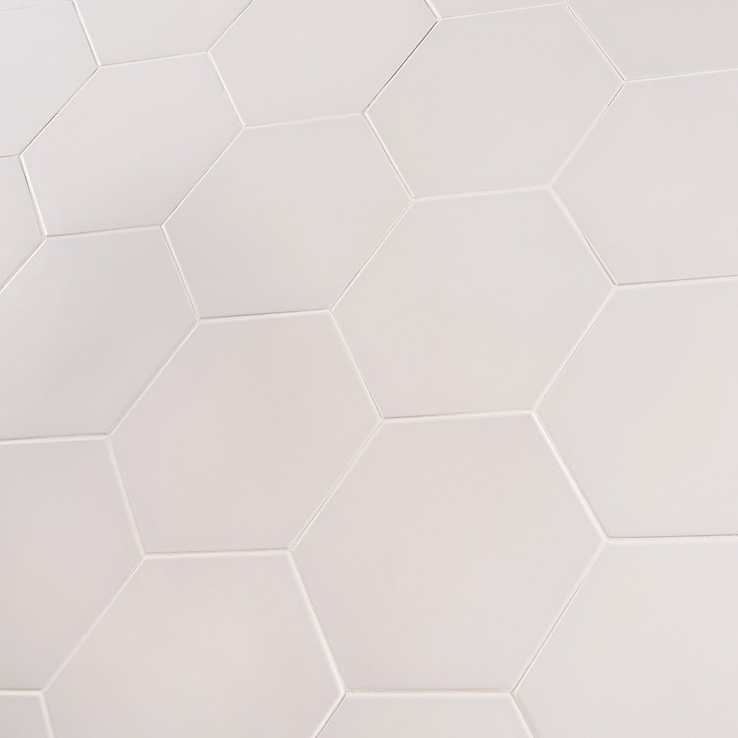 HexArt Blanco White Matte Porcelain Tile - 8" Hexagon