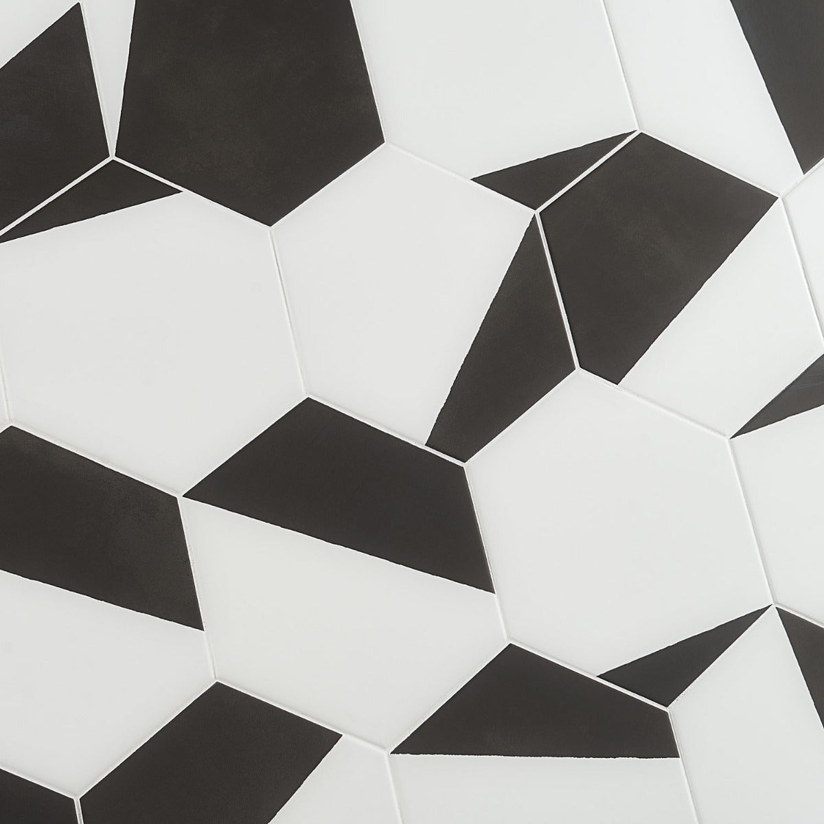 HexArt Pop Nero 8" Hexagon Matte Porcelain Tile - Lux Tile