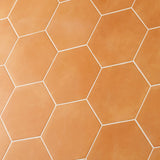 HexArt Orange 8" Hexagon Matte Porcelain Tile - Lux Tile