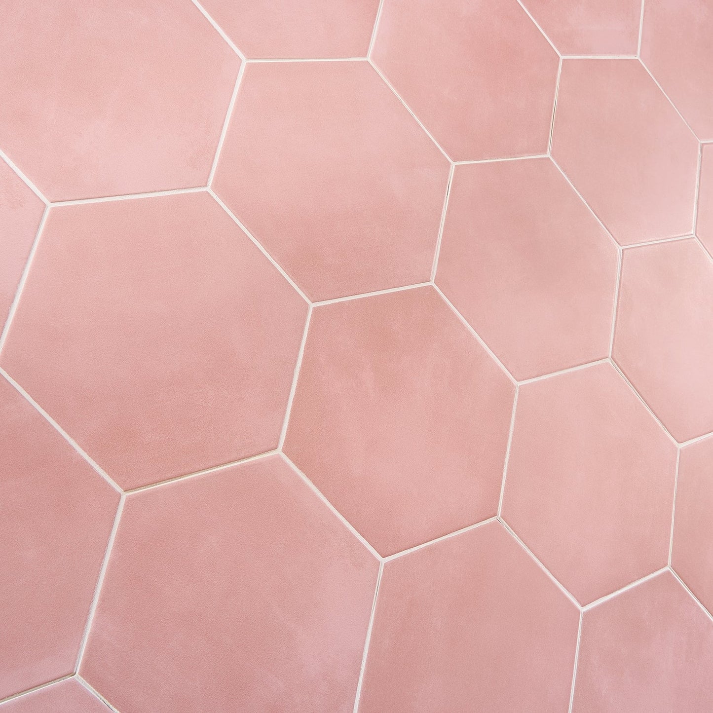 HexArt Rose Pink 8" Hexagon Matte Porcelain Tile - Lux Tile