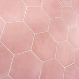 HexArt Rose Pink 8" Hexagon Matte Porcelain Tile - Lux Tile