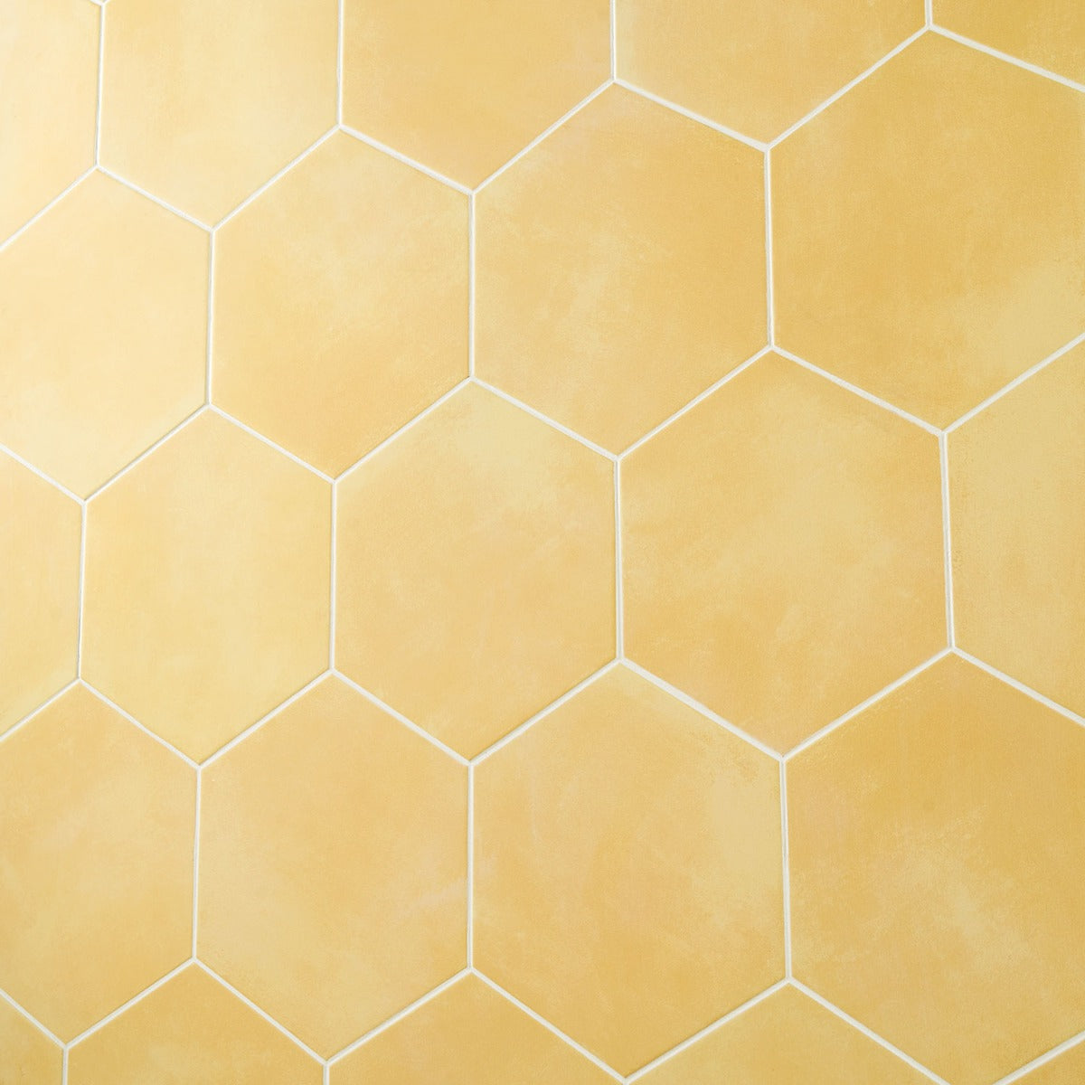 HexArt Yellow 8" Hexagon Matte Porcelain Tile by Lux Tile