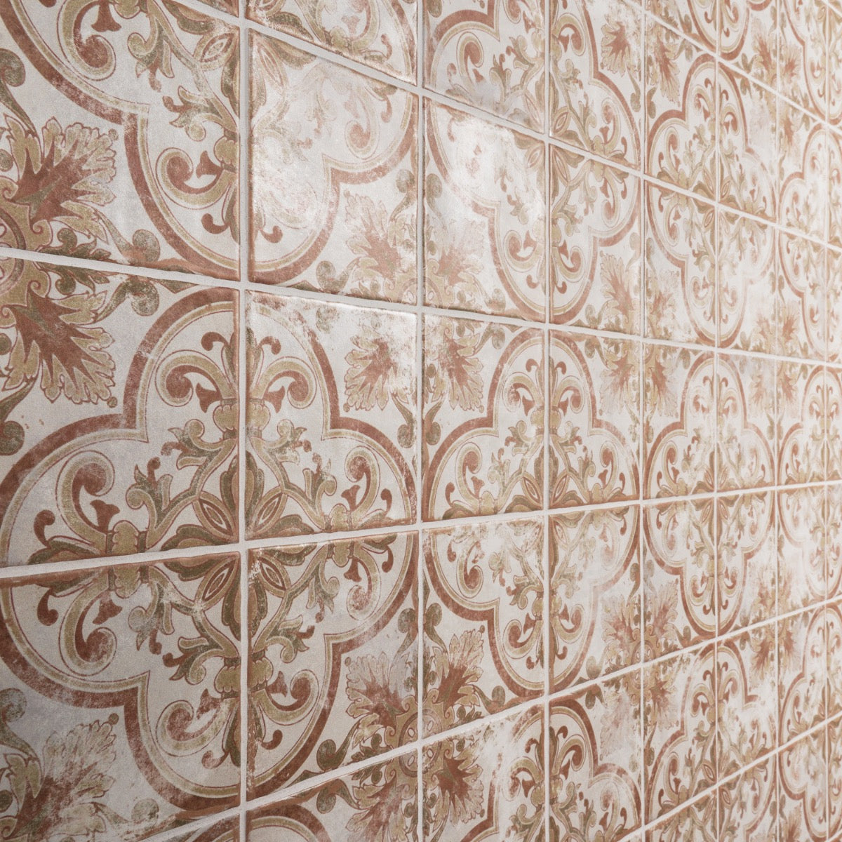 Paula Purroy Talia Vila Terracotta 5x5 Matte Ceramic Tile