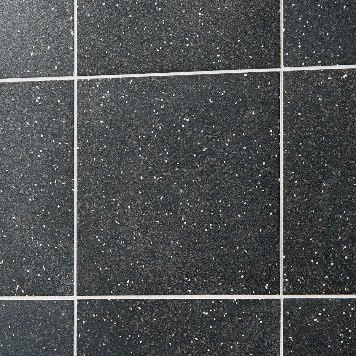 Elizabeth Sutton Charcoal Black Terrazzo 8x8 Matte Porcelain Tile