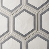 Ava Deco Sabbia Charcoal Gray 8" Hexagon Matte Porcelain Tile