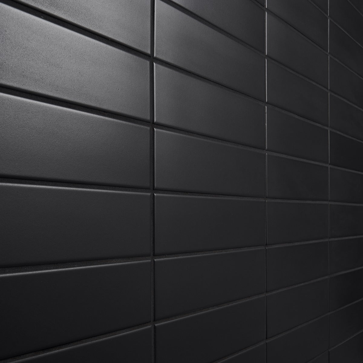 Roller Black 3x11 Matte Porcelain Subway Tile - Lux Tile