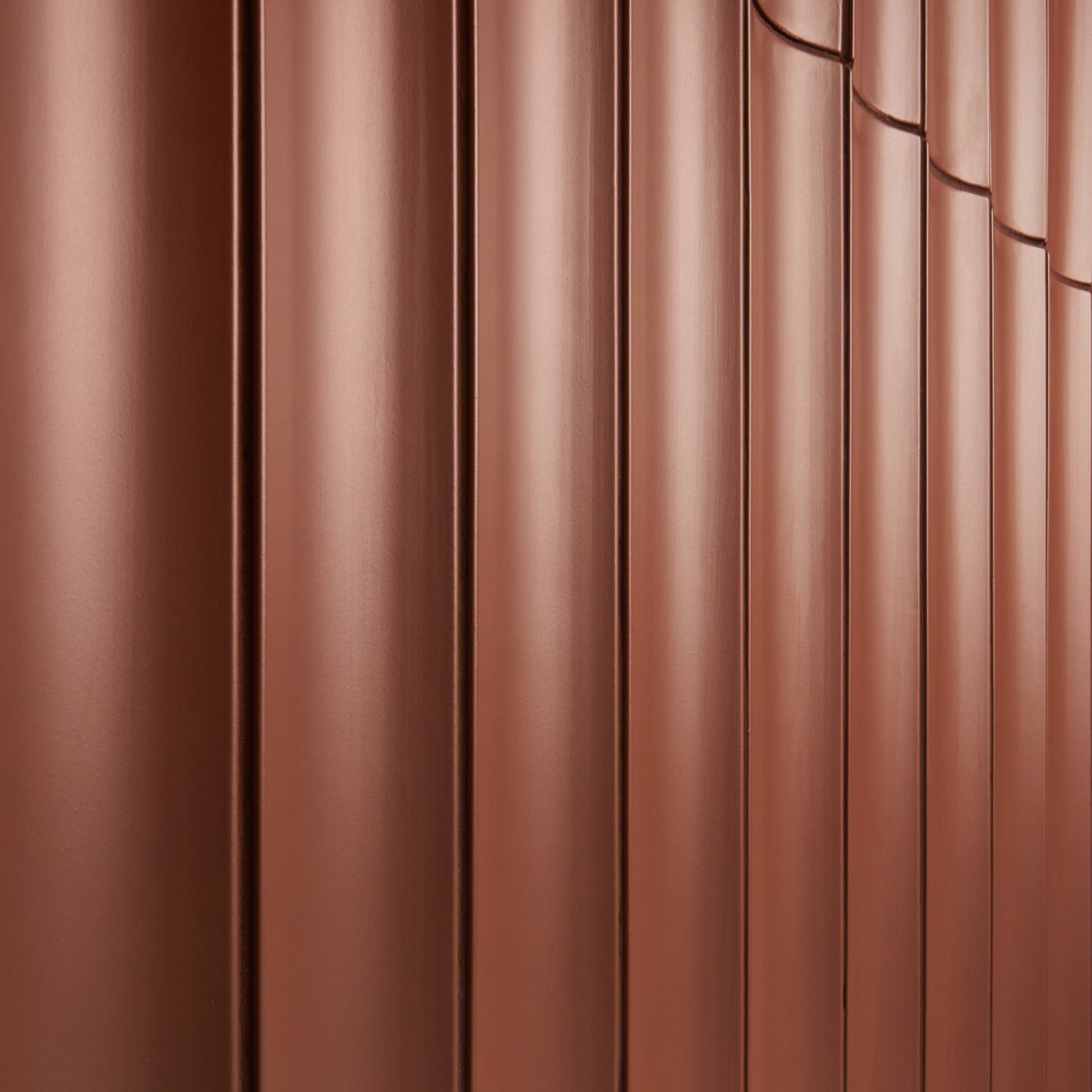 Roller Fluted Column Terracotta 4x36 3D Handmade Matte Ceramic Tile